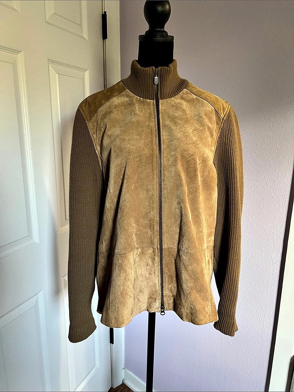 Covington Leather Panel Zip Jacket XL